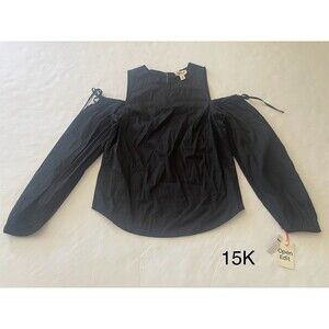 Open Edit Off The Shoulder Black Long Sleeve‎ Top Size XS New With Tags